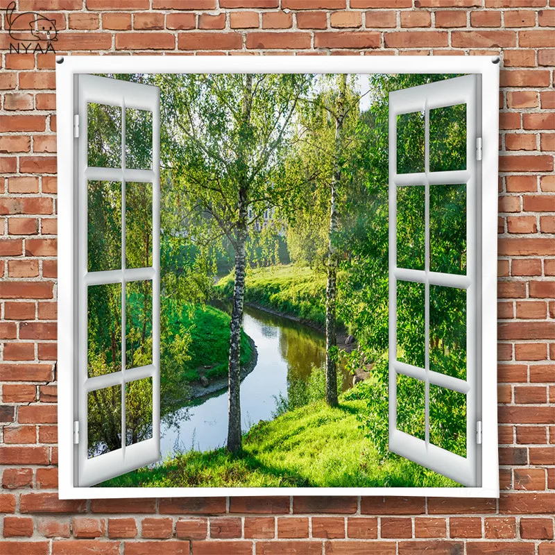 

Beach Outside The Window Printed Tapestry Cheap Hippie Wall Hanging Bohemian Wall Tapestries Mandala Wall Art Decor