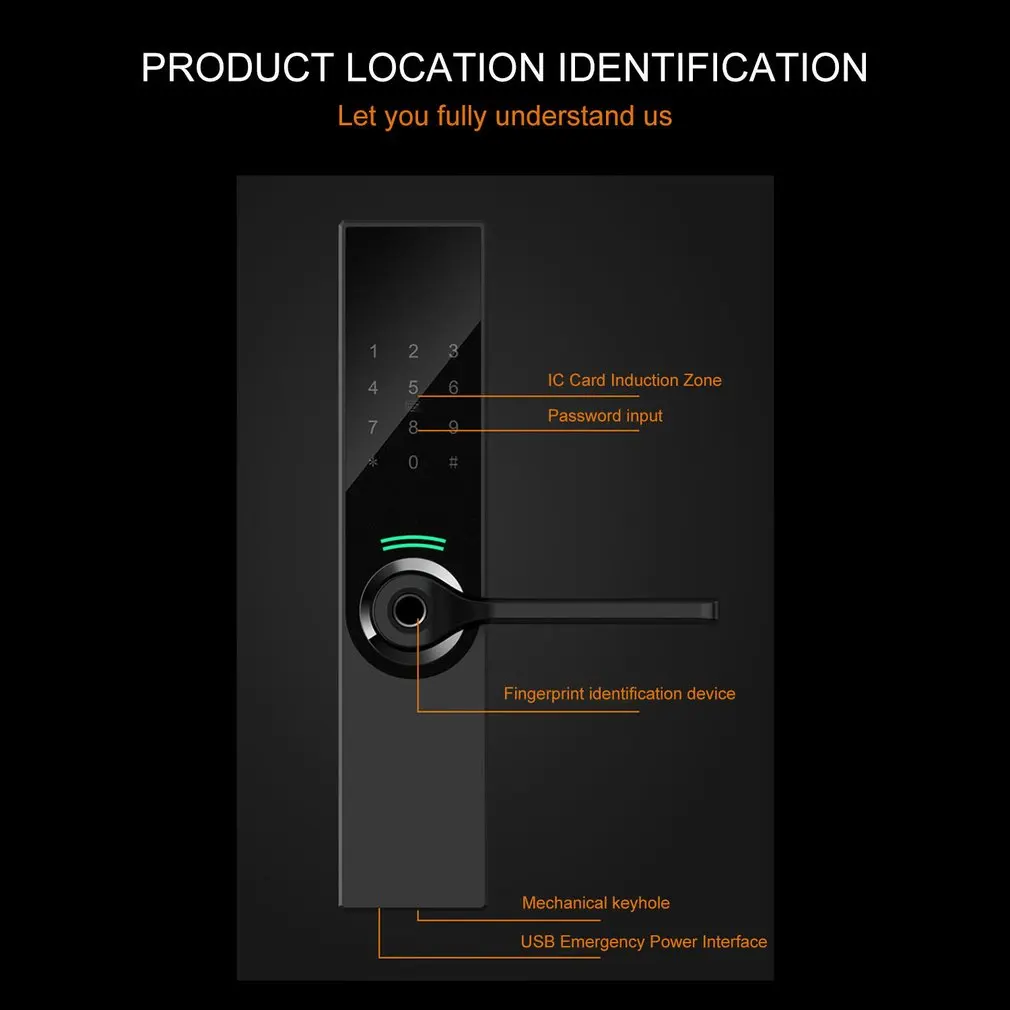 YG05 цифровой биометрический замок отпечатков пальцев без ключа умный дверной