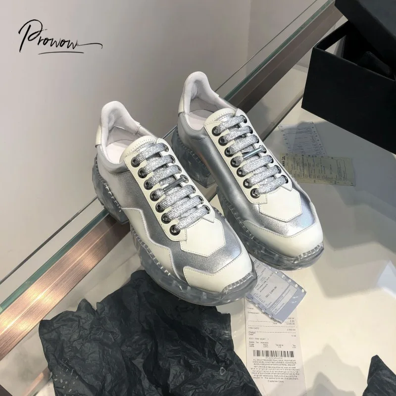 

Prowow New Fashion Style Genuine Leather Women Flat Shoes Round Toe Cross Tied Women Shoes Casual Flat Platform Shoes Woman
