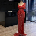 Индивидуальные Красные кристаллы Evning платья 2021 Платья для вечеринок официальный Дубайский дизайн вечерние платья Длинные платья для выпускного вечера вечерняя одежда