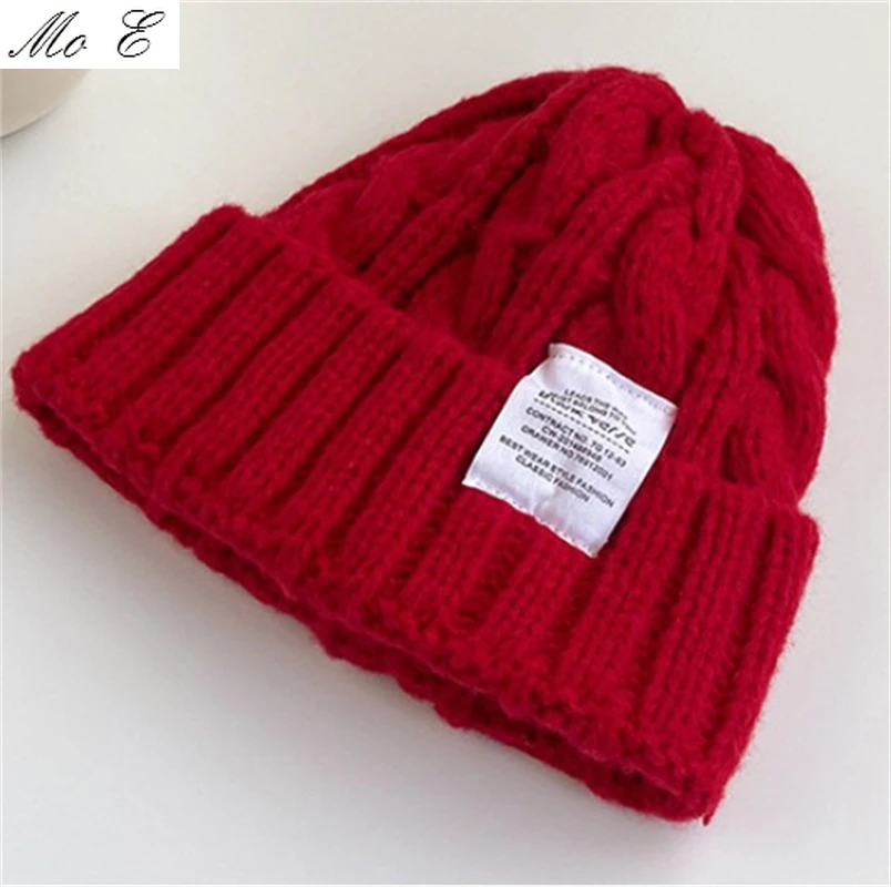 

Simple Style Winter Hat Letter Embroidery Hat Warm Autumn Beanie