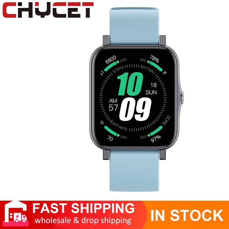 

In Stock Chycet 2021 1.54 Full Touch Screen New Smart Watch Men Sport Fitness sleep monitor Blood Pressure Watch For Android IOS