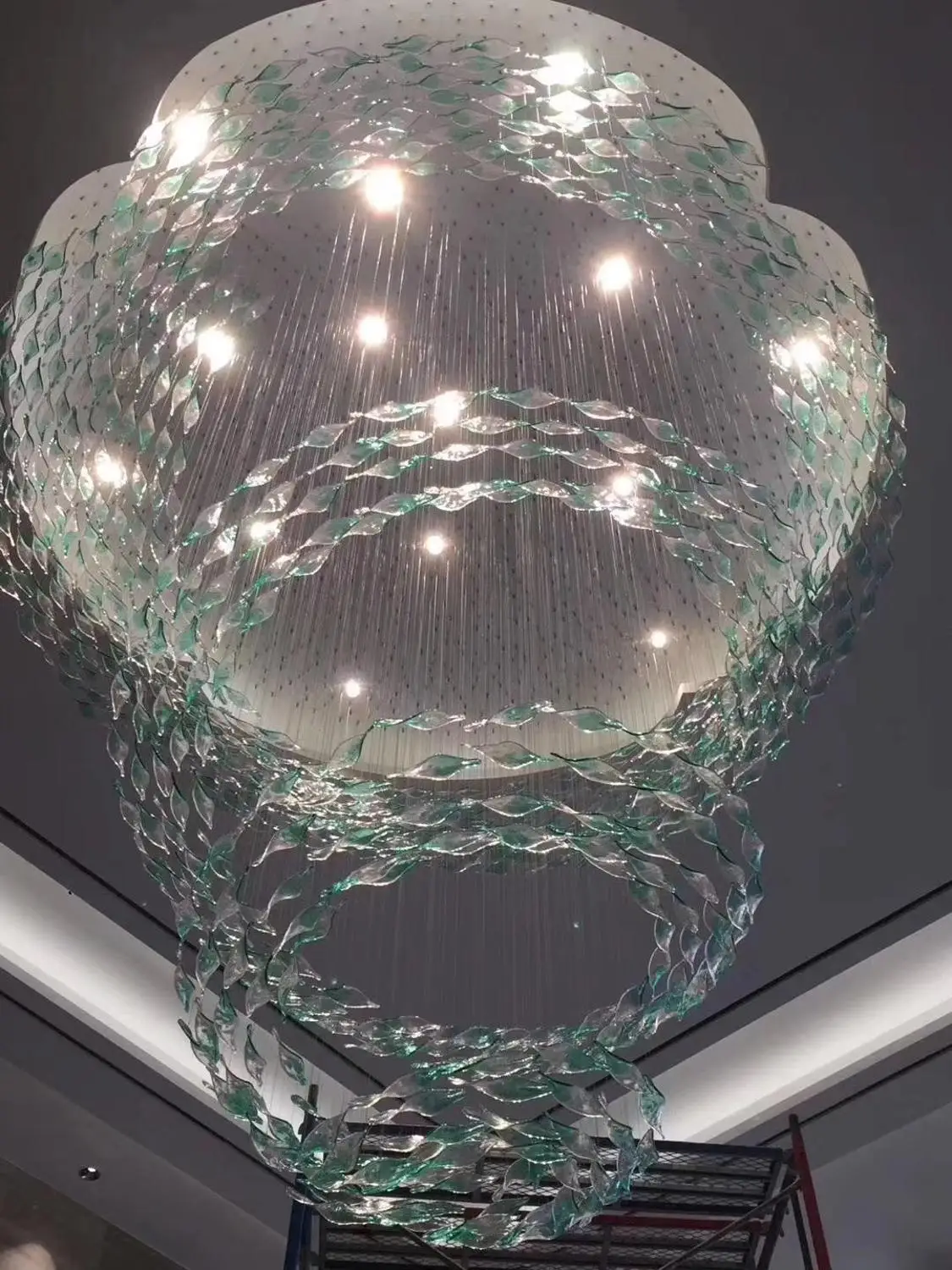 Стеклянная декоративная люстра с песочным столом приборная лампа для гостиной