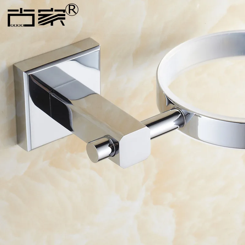 Медная хромированная кружка в старинном европейском стиле с основанием и щеткой