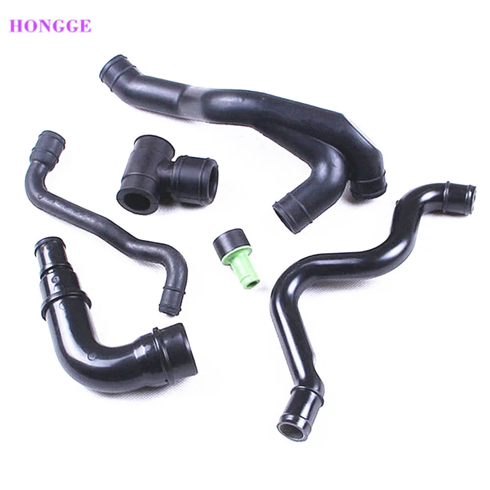 

HONGGE Qty6 1.8 Engine Crankcase Ventilation Pipe Exhaust Hose Kit For Bora Golf MK4 06A103213F 06A103221AH 035 103 245