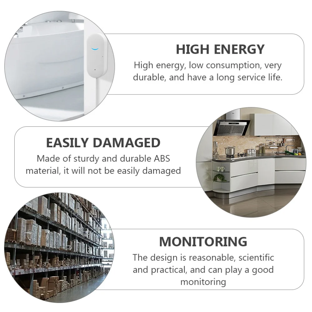 

1pc Professional Alarm Water Leakage Detector Overflow Alarm System