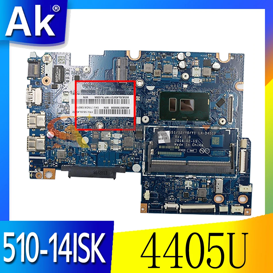 

Akemy BIUS1/S2/Y0/Y1 LA-D451P прозрачная защита для экрана для Lenovo YOGA 510-14ISK FLEX4-1470 Материнская плата ноутбука процессор 4405U 5B20L45972 5B20L46044