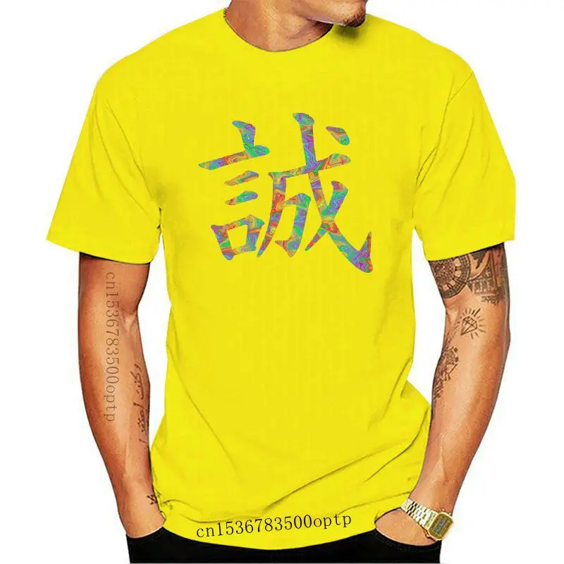 

Футболка Kanji Makoto с надписью истина честности, на весну-осень