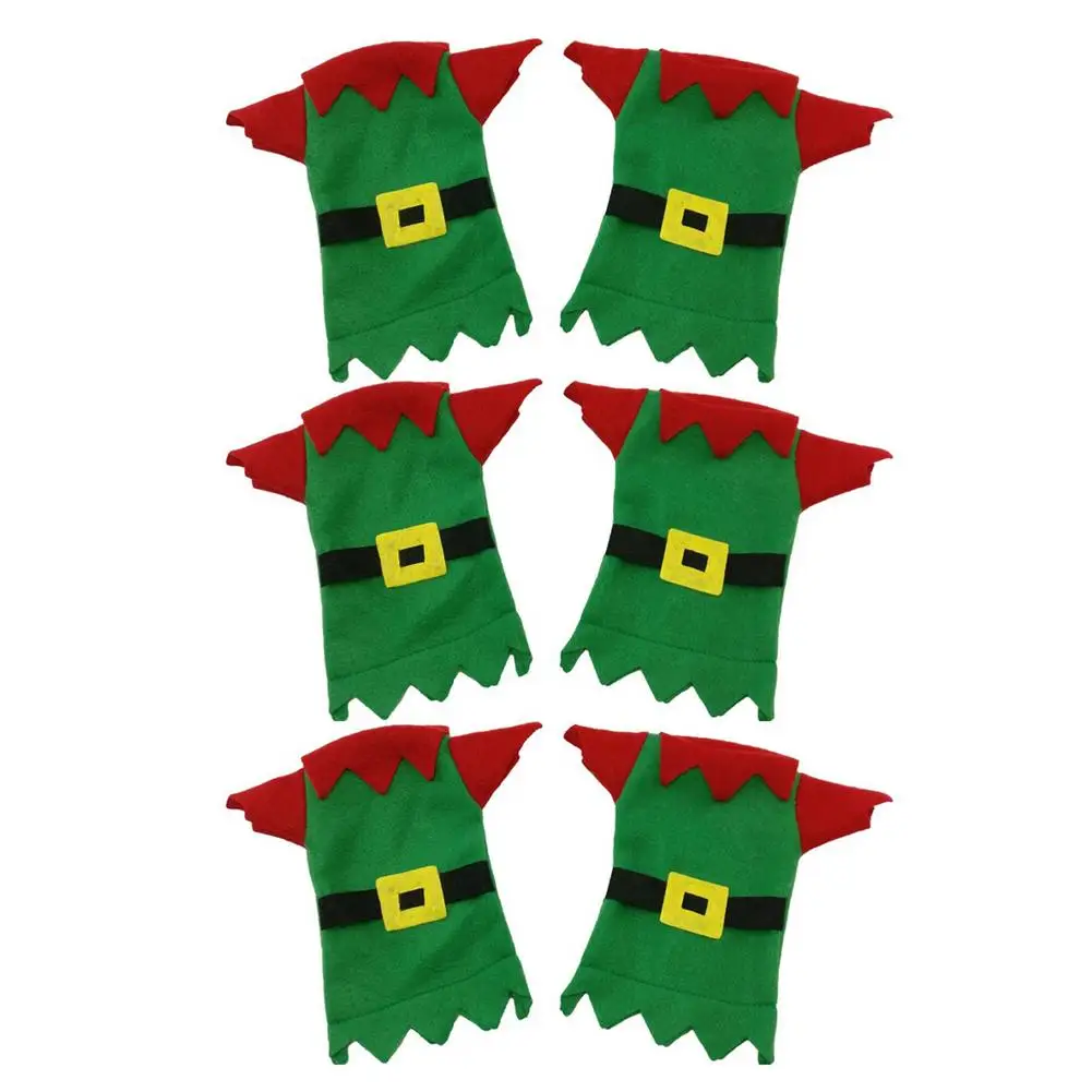 

6 шт., одноразовые моющиеся настольные украшения для рождественского праздника