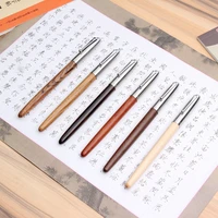 fountain pen 0 5mm jinhao 616 handmade natural wood iridium fine fountain pen writing pens school office supplies stationery new