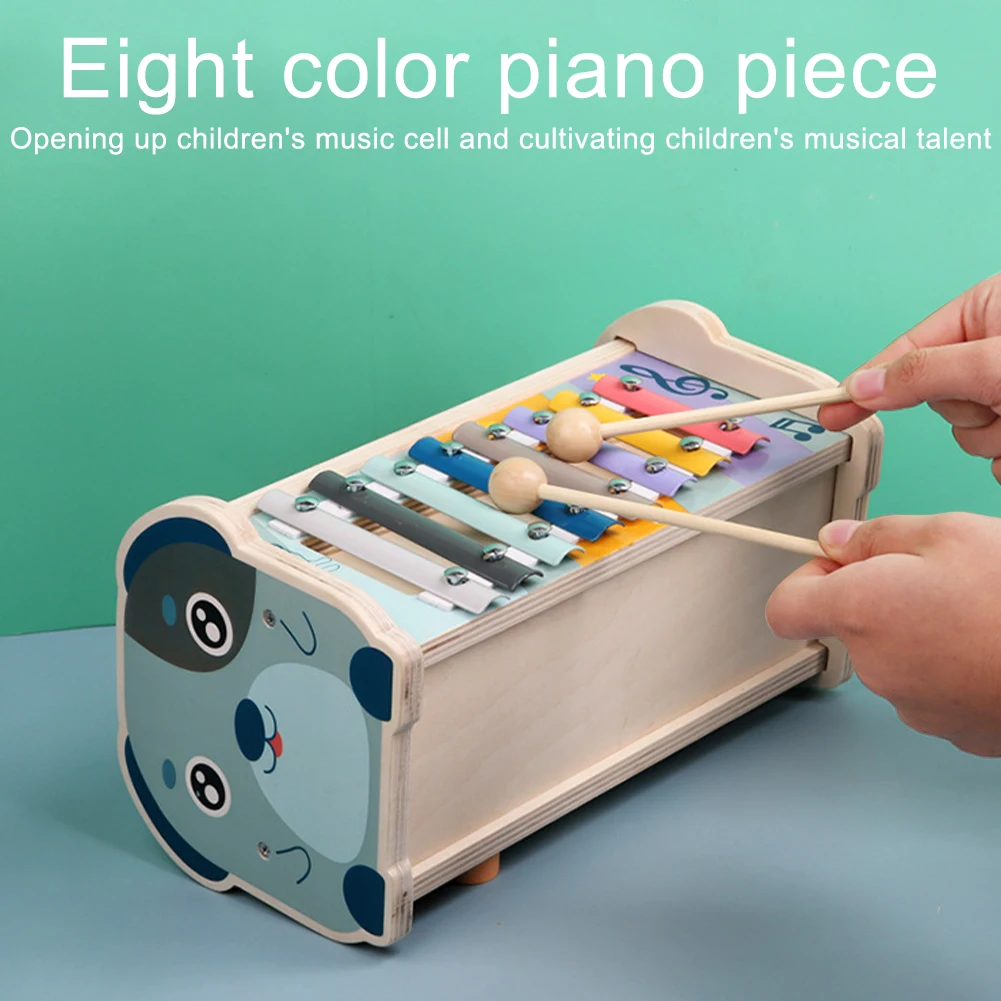 

Musical Instruments Wooden Hammering Pounding Toy Kids Home With Xylophone Kindergarten Mindfulness Training Early Education
