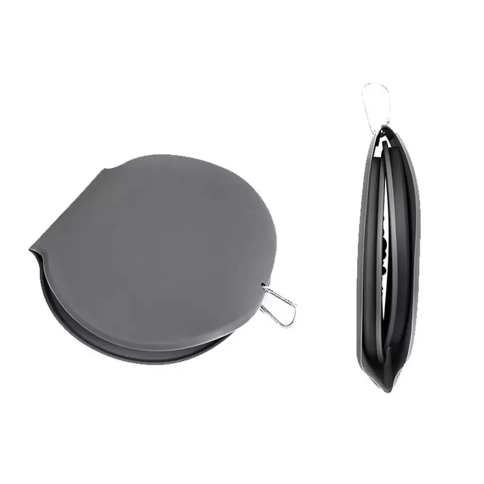 Folding Silicone Pet Bowl Non-slip Dog Double Use With Carabiner Outdoor Portable Food | Дом и сад