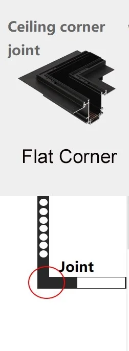 Ceiling Corner joint Трек разъем для магнитной лампы светодиодный Трек освещение Khelse разъемы рельсовый держатель ленты Алюминиевый Подвесной магнит крепление огни - Испускаемый цвет: Ceiling Corner joint
