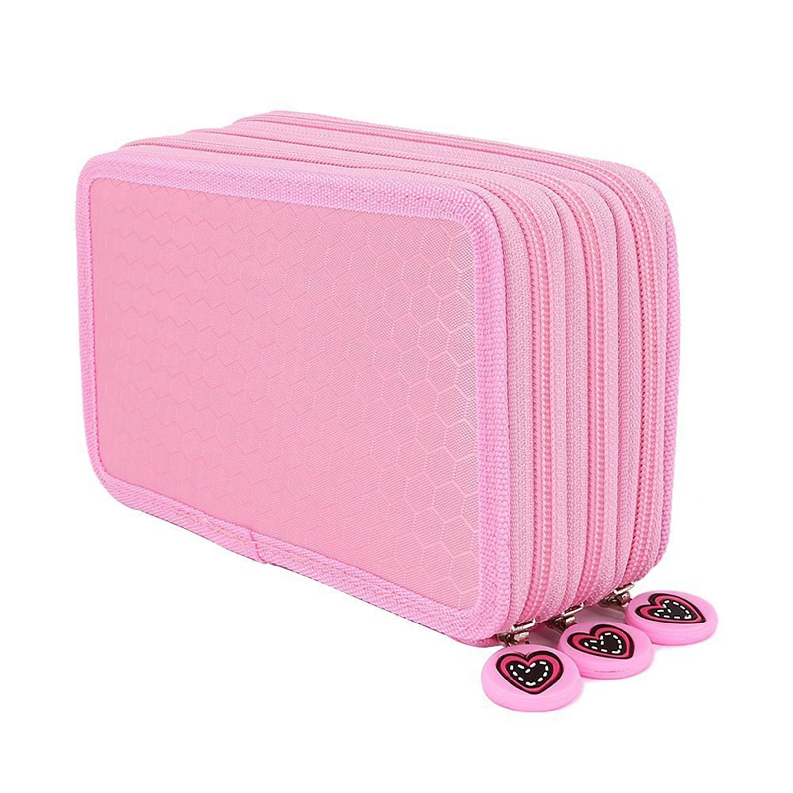 Футляр для карандашей 4 слоя на молнии цветной большой емкости 72 слота кистей