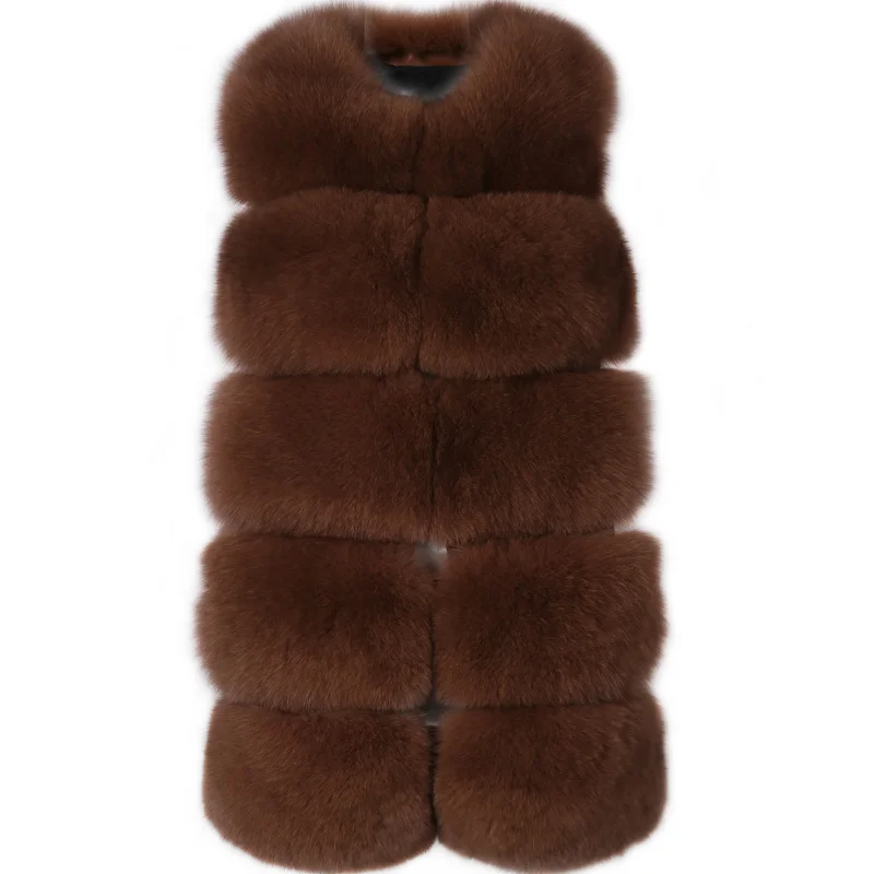

SHZQ Real Fur Gilet Ladies Natural Fur Gilet Women Fox Fur Vest