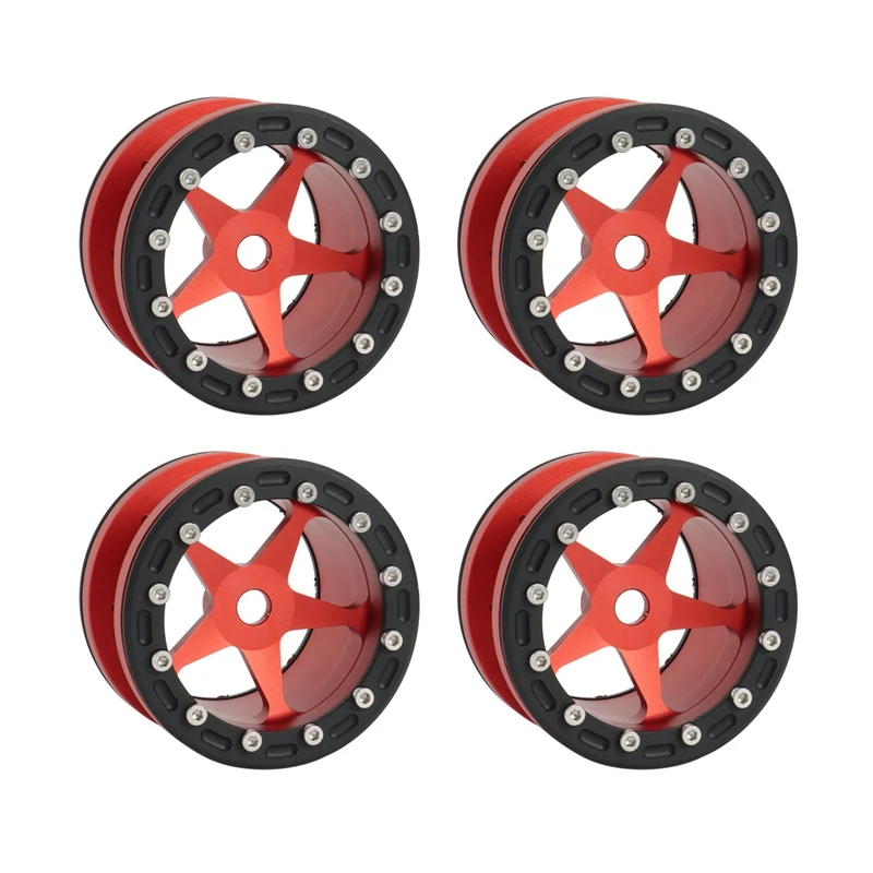 

4Pcs Metal 2.2 Beadlock Wheel Rim Hub for 1/10 RC Crawler Car Axial SCX10 RR10 Wraith 90048 Traxxas TRX4