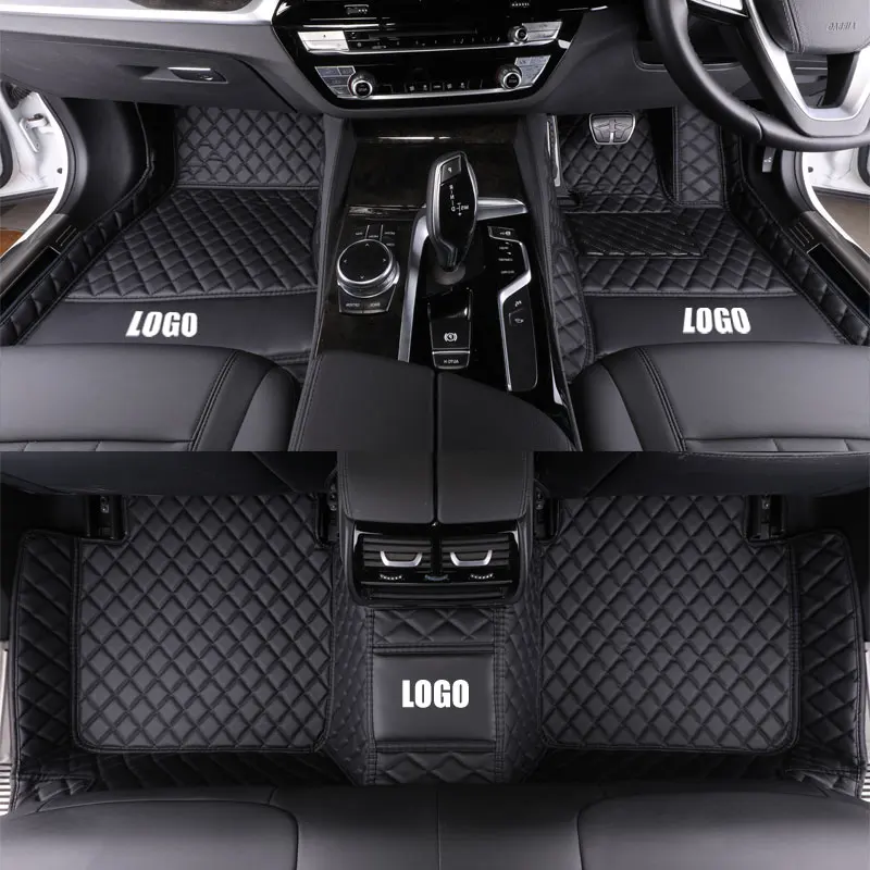 single layer black Пользовательские автомобильные коврики роскошные кожаные водонепроницаемые Tesla модель S модель 3 модель X Авто аксессуары автомобильный Стайлинг ковер - Название цвета: single layer black