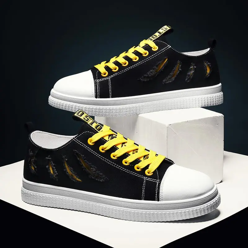 black-yellow Летние женские спортивные кроссовки холщовая спортивная обувь для женщин дышащие кроссовки женские черные кроссовки для бега тренировочная корзина A-322 - Цвет: black-yellow