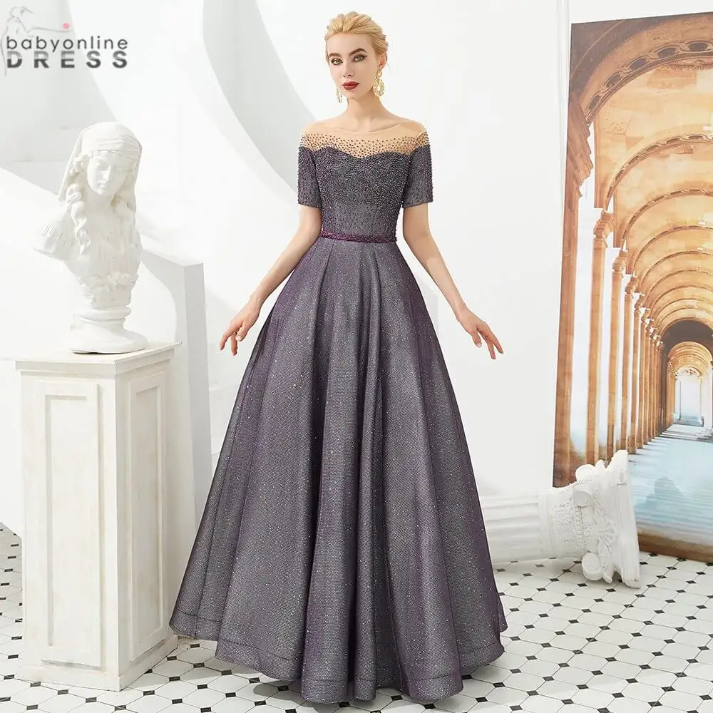 Элегантное серое кружевное длинное вечернее платье вырез лодочкой шнуровка на