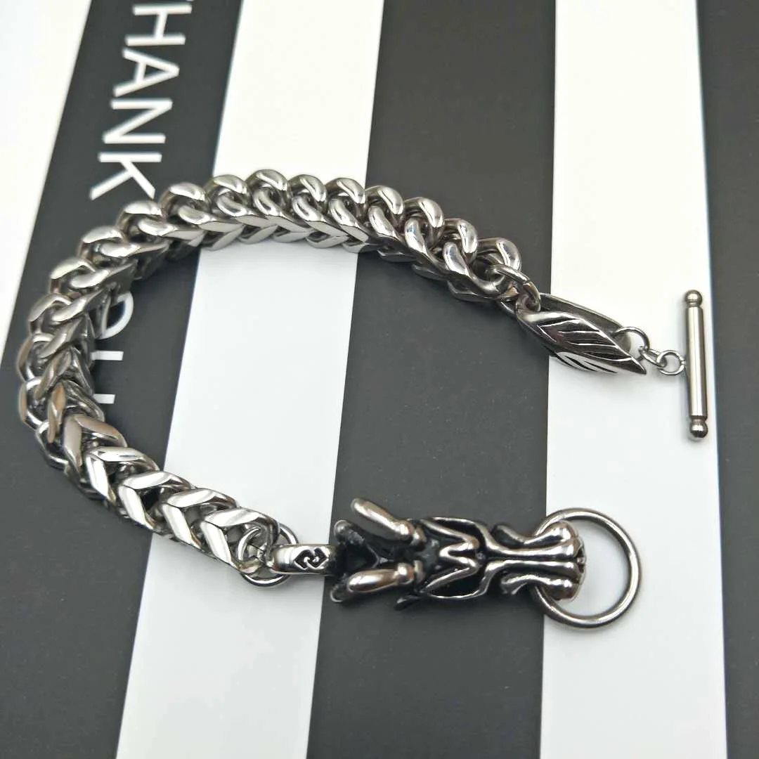 Новый браслет в форме дракона Модные мужские подарки властительный с головой