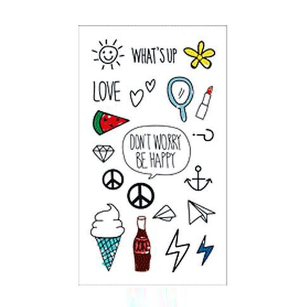 

1 pc transfer paper ice cream shape temporary tattoos sticker waterproof fake tattoo sleeve body art