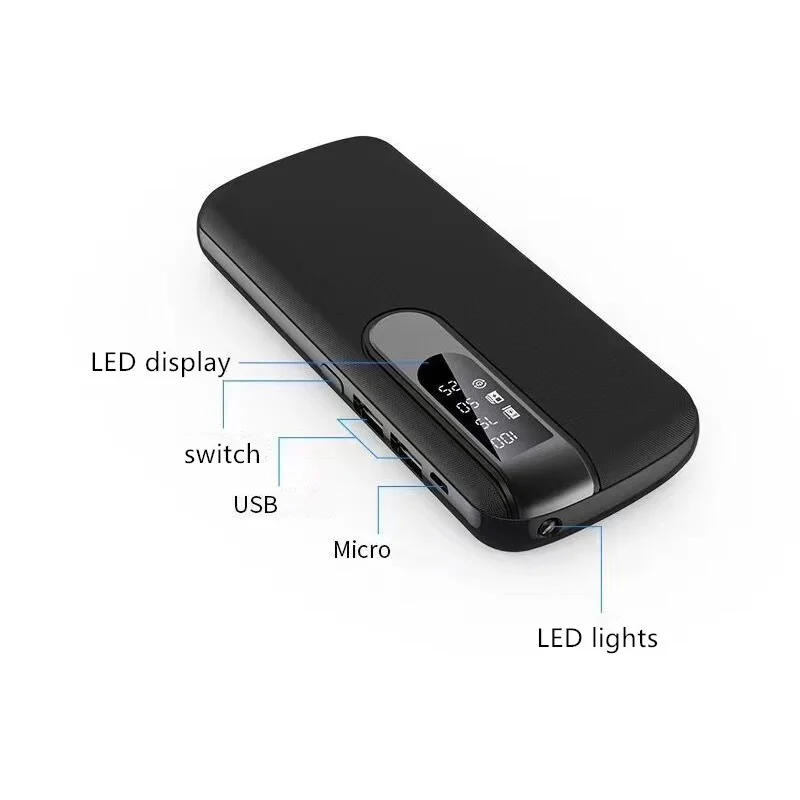 portable 80000mah fast charging power bank charger with led display 2usb flashlight external battery for xiaomi iphone samsung free global shipping