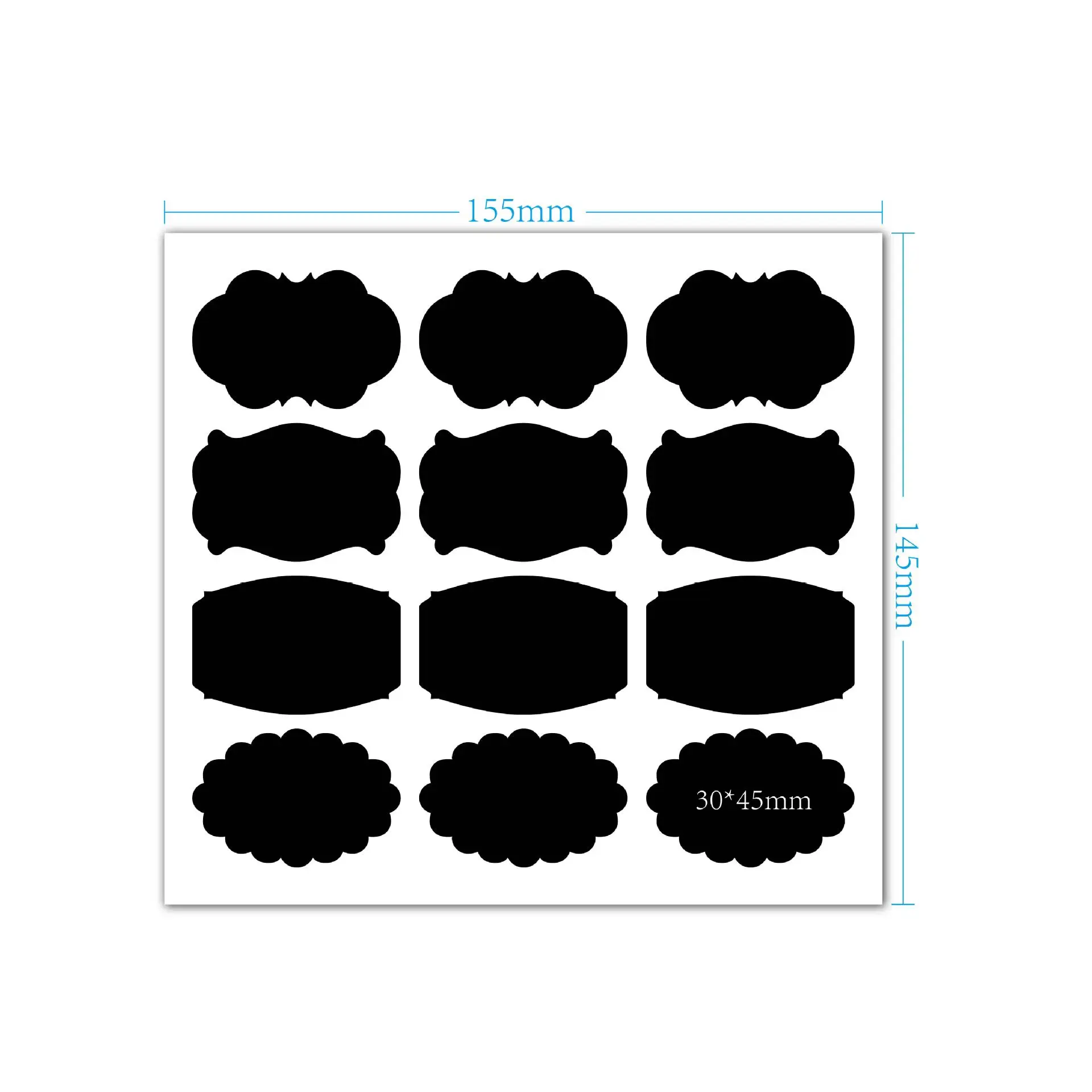 48pcs Jar Stickers Kitchen Label Blackboard Spice Labels Sticker Storage Organizer Bottles Chalkboard Tag | Дом и сад