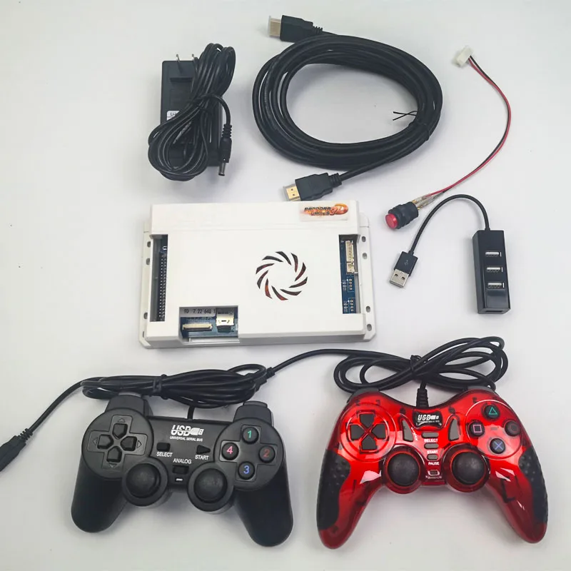134 шт. 3D игры Pandora 2448 Ретро видеоигры печатная плата+ 2 шт. Геймпад+ usb-разветвитель+ HDMI кабель+ адаптер питания+ набор переключателей