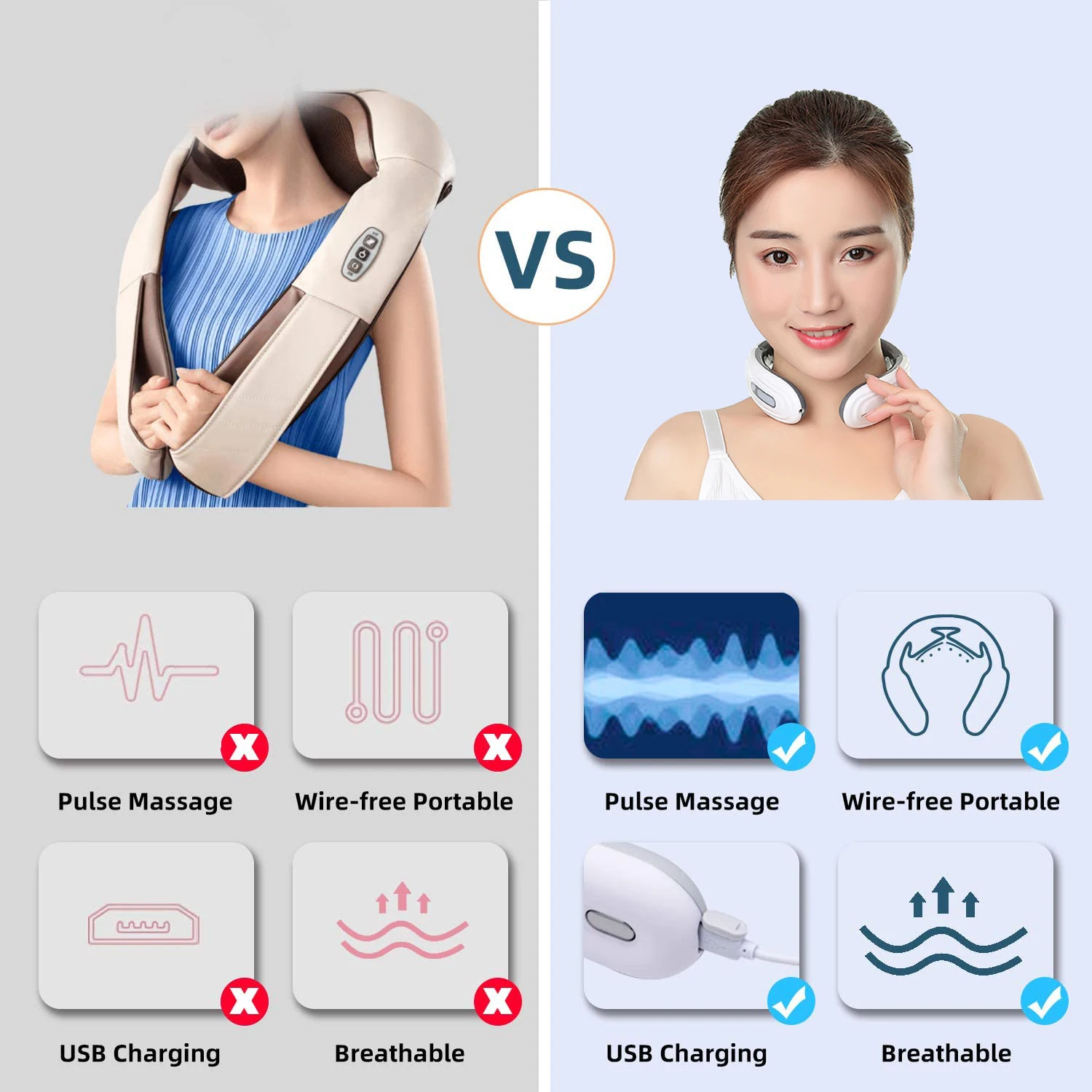Cervical Massager Electric Pulse Electromagnetic Neck Massage Vibration Physiotherapy Apparatus | Красота и здоровье