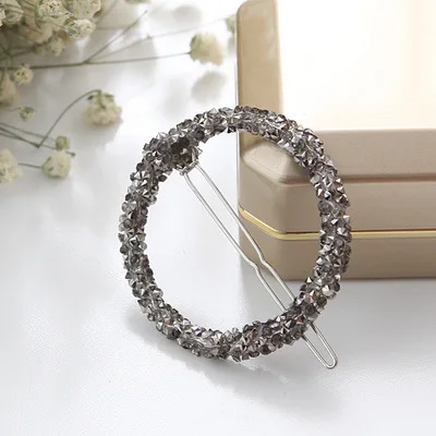 Barrettes Womens Barrettes Geometry Barrettes Simple Barrettes Fashion Barrettes Girls Barrettes Lovely Barrettes Metal Barrett - Цвет: Темно-серый