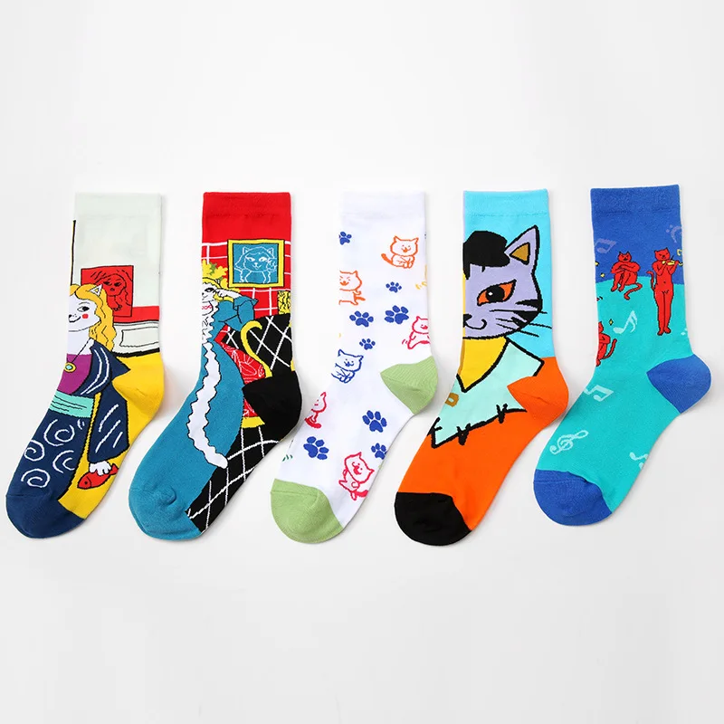 Оригинальные носки в европейском и американском стиле индивидуальные с