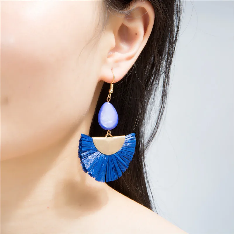 

2021 Fashion Fan Earrings Drop Bohemia Earrings for Women Geometric Earrings Brincos Dangel Earrings Trend Jewelry Gift 503