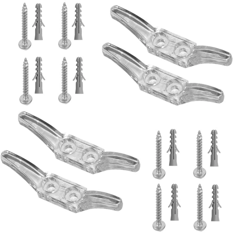 4pcs for Child Safety and 8pcs Screws Drapery/Blinds Clear Color | Curtain Decorative Accessories