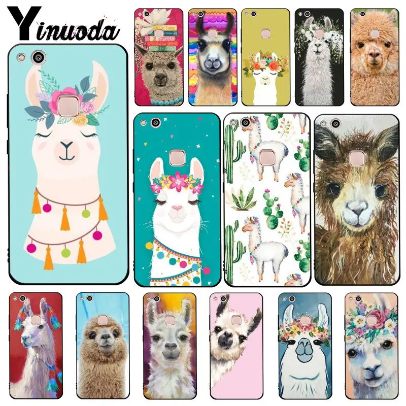 Чехол для телефона Yinuoda с милыми животными Альпака лама Huawei Y5 II Y6 Y7Prime Y9 2018