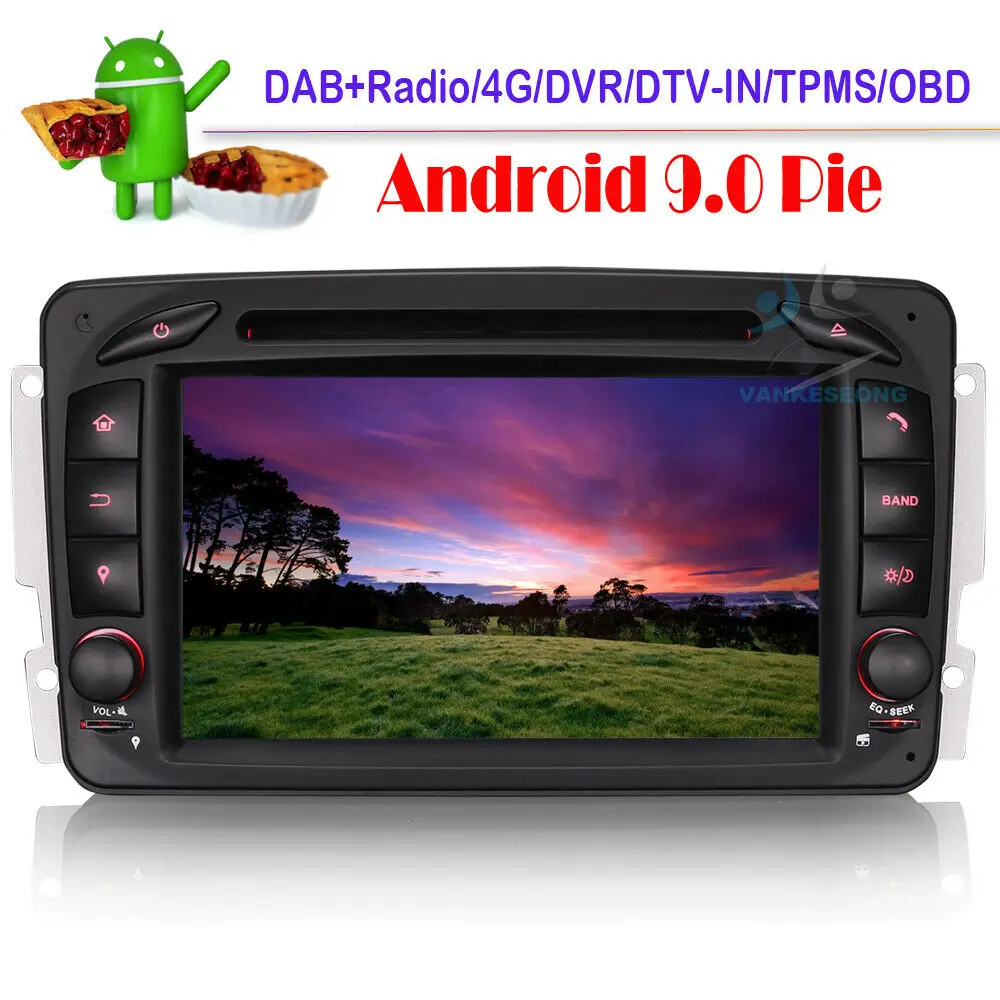 Автомобильный мультимедийный радиоприемник 7 дюймов Android 9 0 стерео DVD GPS-навигатор