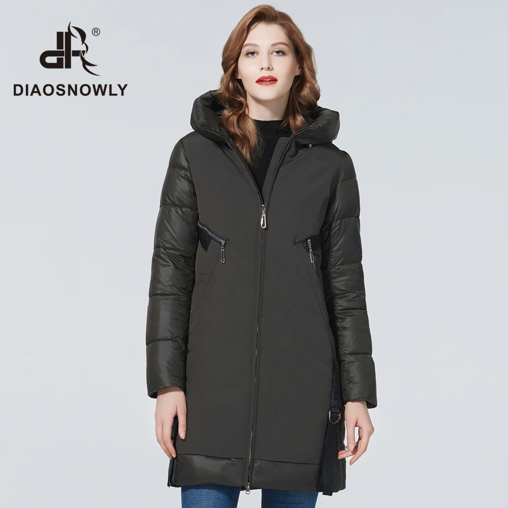 Diaosnowly 2020 Новый Пуховик Женский Зимний С Копюшоном Мода Толстые Куртки Для Женщин