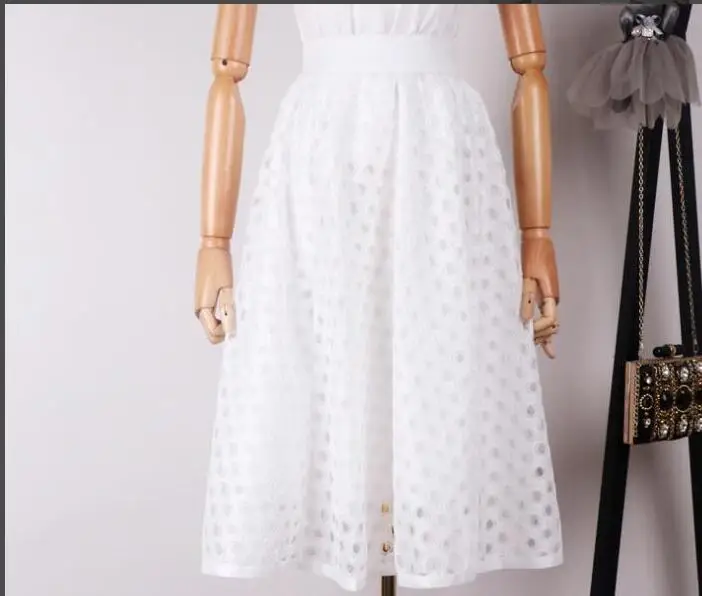 Летний Европейский стиль ретро клетчатые сетчатые юбки пачки Женский Бренд Тюль