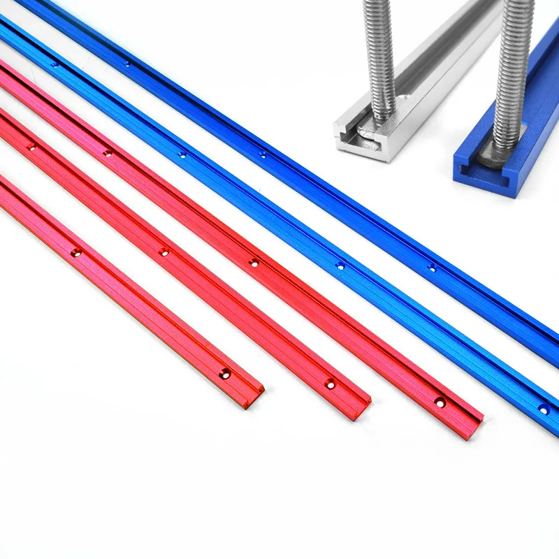 

300-800MM Woodworking Chute Rail T-track T-slot Miter Track Jig T Screw Fixture Slot 19x9.5mm Table Saw Router Table DIY Tools