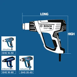 Bosch GHG20-63/GHG/18-60/GHG16-50 Ручной Пистолет горячего воздуха промышленного класса пластиковый сварочный пистолет термометр с цифровым дисплеем управления