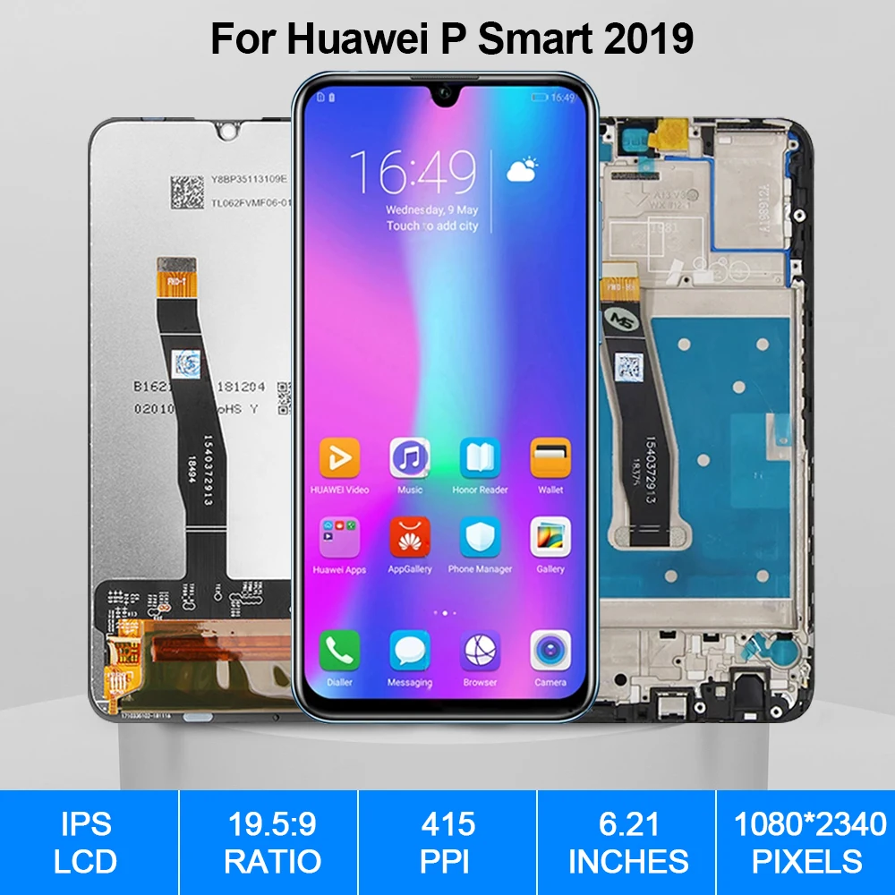 6,21 "Original para Huawei P Smart 2019 pantalla LCD de pantalla t&aacute;ctil para Huawei P inteligente 2019 LCD POT-LX1 piezas de repuesto-1
