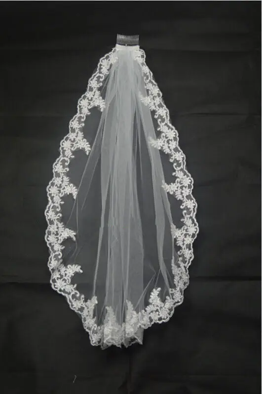 Модная 1 слойная лента с краями новая свадебная фата для невесты и путешествий