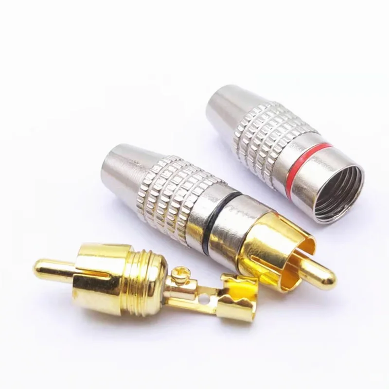 8 шт./лот 270RCA без пайки разъем RCA терминал коаксиальный кабель заглушки Rca винтовой