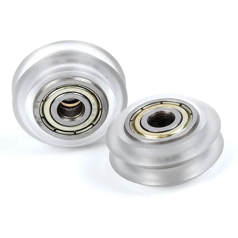 Прозрачный V-образными пазами шкив Поликарбонат Пластик линейный подшипник для