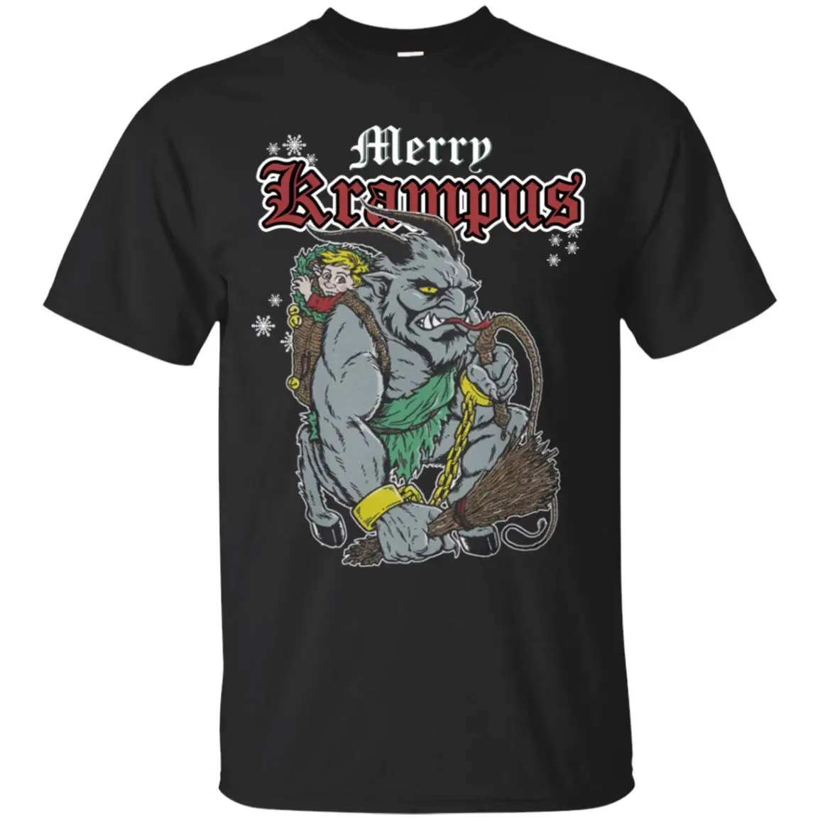 Забавная Рождественская футболка с изображением крампуса веселые праздники