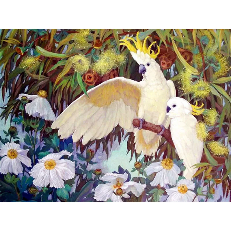 

Полноразмерная/круглая алмазная живопись, красивый попугай, семейный подарок ручной работы, бусины, вышивка, животное, картина, домашний декор