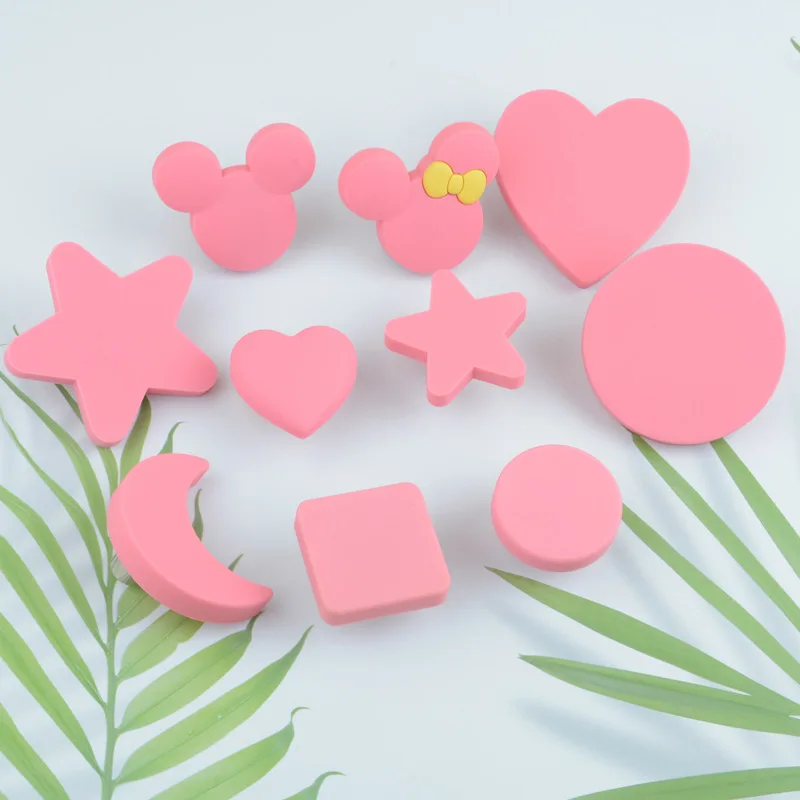 Детский мультфильм ручка шкаф дверные ручки розовый для ящика