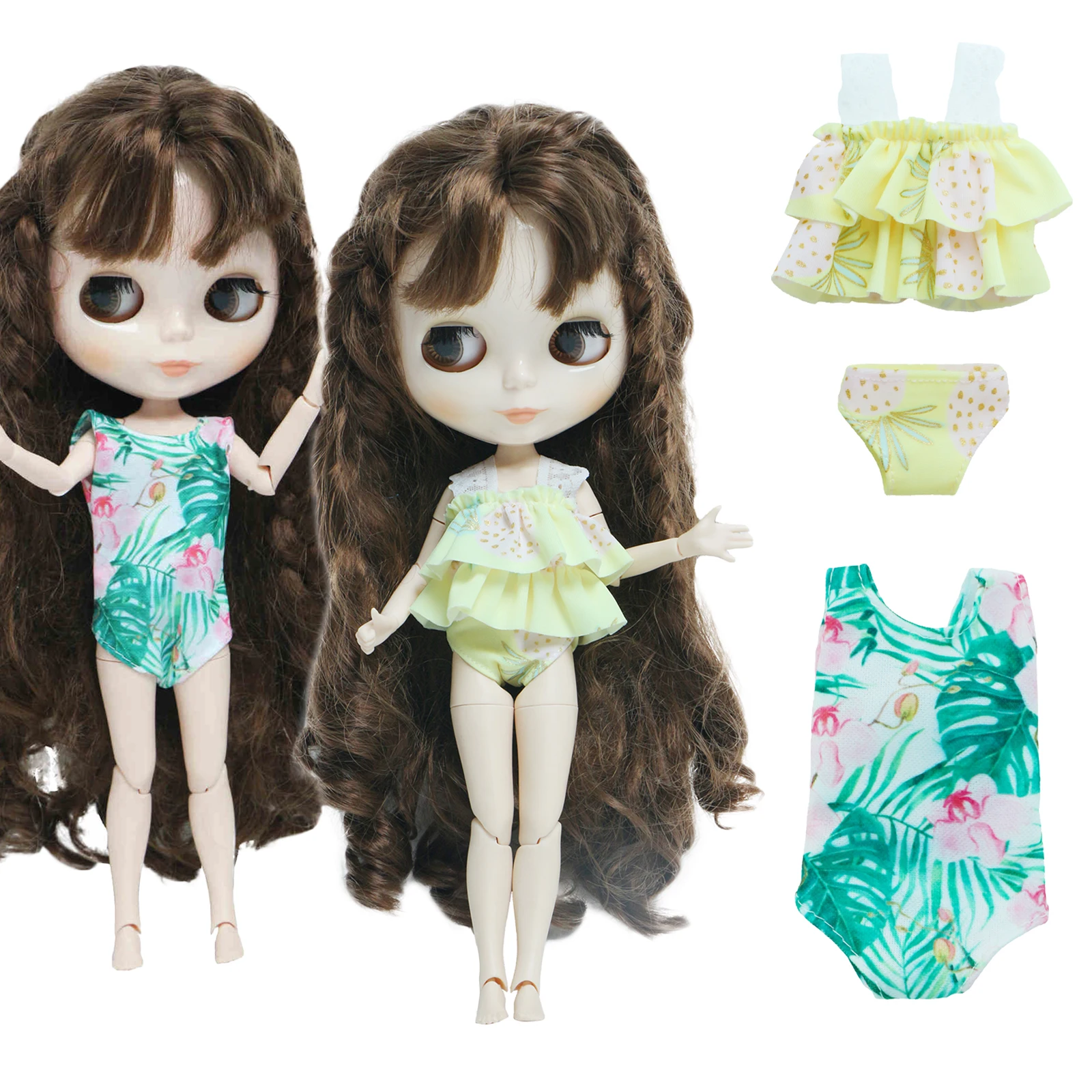 Модный Купальник для куклы BJD 2 шт./лот красочная летняя пляжная одежда