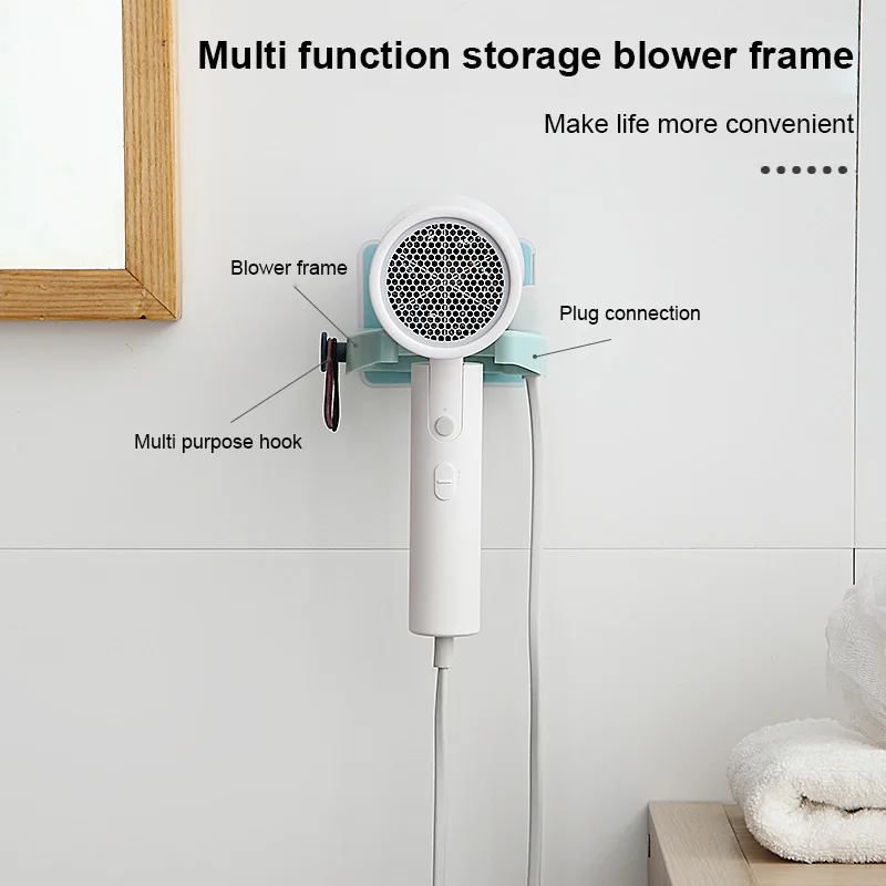 

Simple Wall Hanging Can Be Wound And Put Plug With Hook Hair Dryer Storage Rack Hook Storage Rack Easy To Remove And Clean