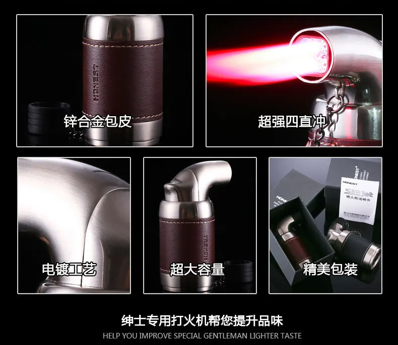 2019 Новый факел турбо Зажигалка металлическая Бутановая газовая сигарета 1300 C