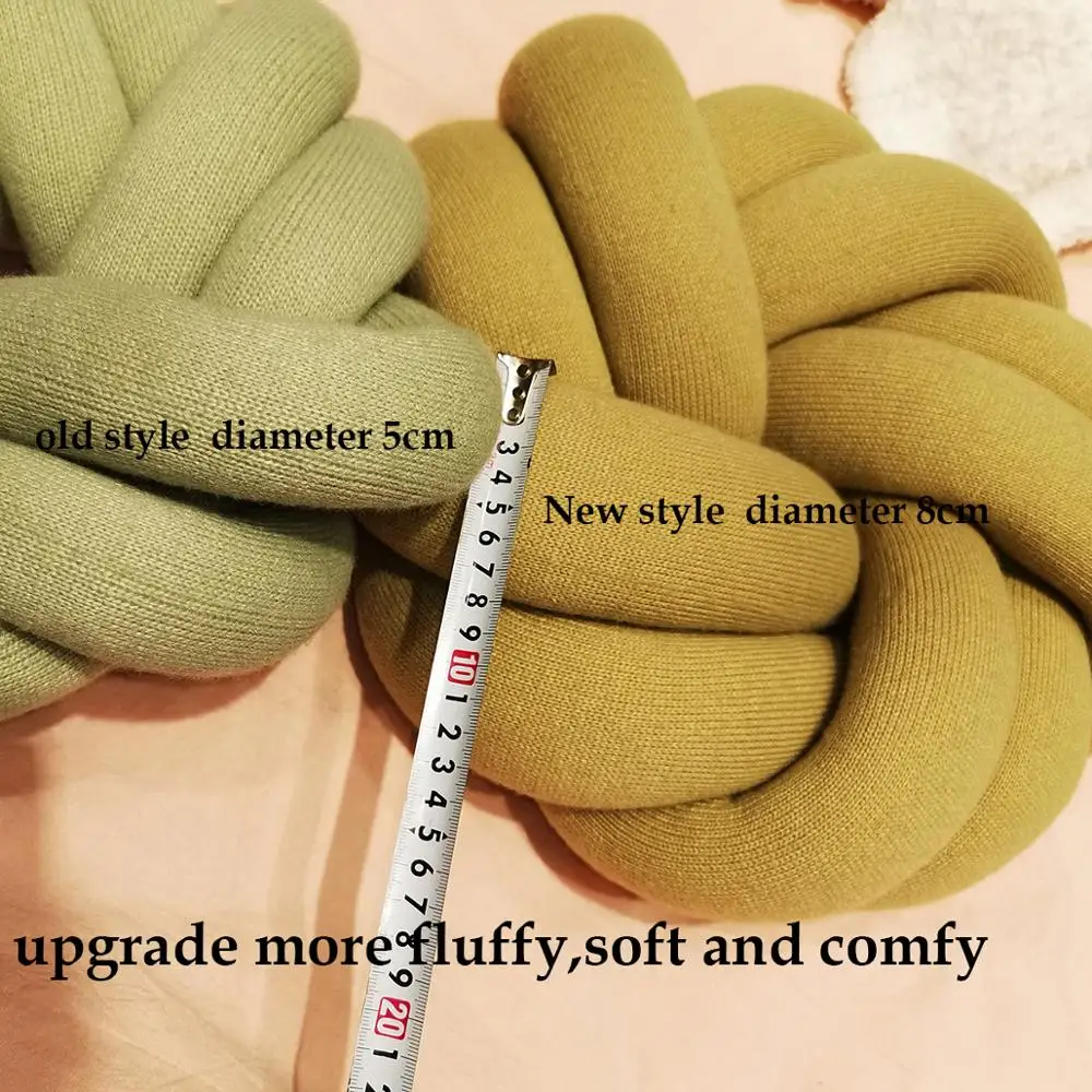 Coj&iacute;n de nudo espalda de mano DIY de algod&oacute;n para coche, almohada Lumbar pentac&iacute;clica, silla de anillo, coj&iacute;n de asiento de sof&aacute;, almohada suave de descanso de mano para oficina almohadas decorativas para habitaciones-4